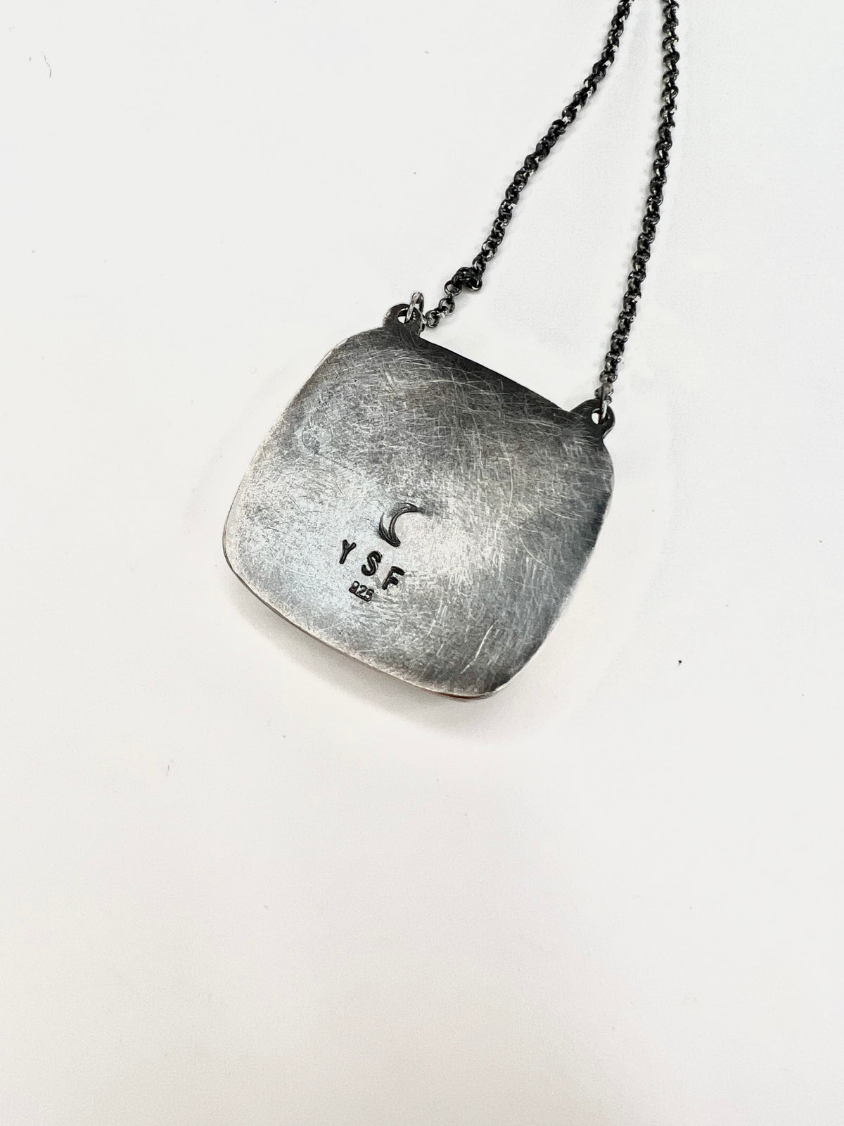 ocean jasper amulet in sterling silver