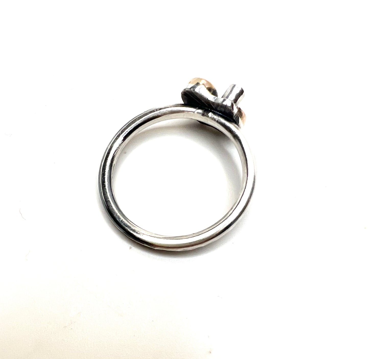 opal and sapphire mermaid ring in 14k gold and sterling silver