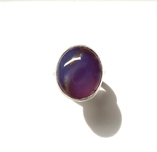 handmade amethyst sage agate and sterling silver ring one of a kind jewelry
