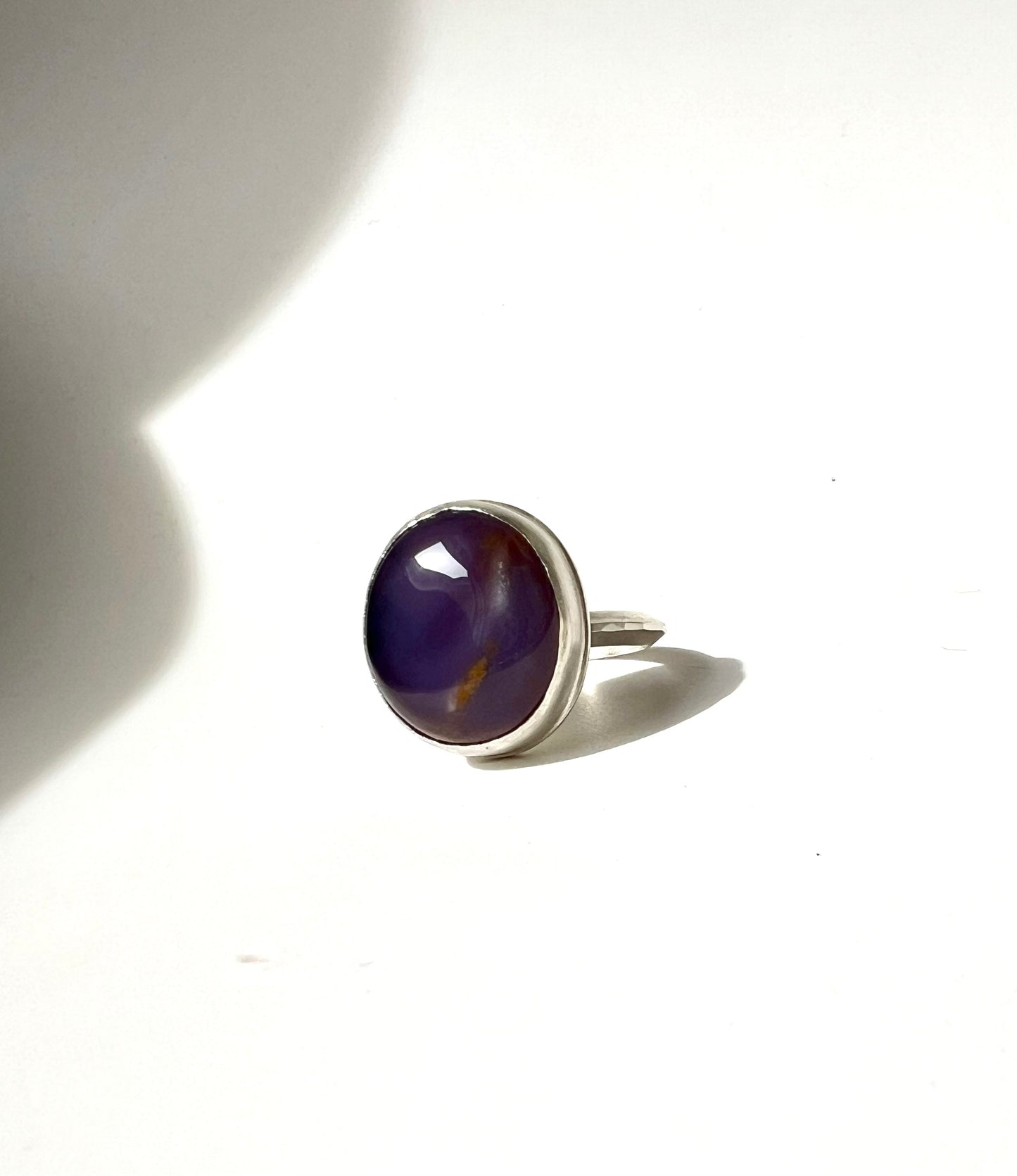 handmade amethyst sage agate and sterling silver ring one of a kind jewelry